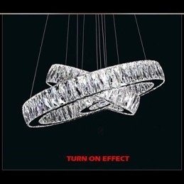 Krystal lysekrone lys moderne belysning To ringe D2040 K9 store krystal loftslamper til hjemmet