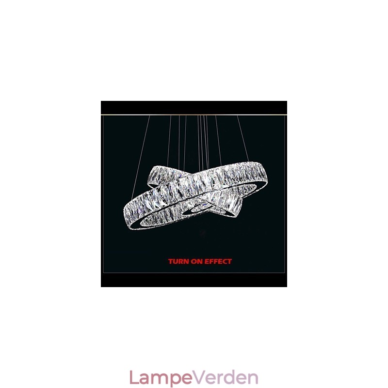 Krystal lysekrone lys moderne belysning To ringe D2040 K9 store krystal loftslamper til hjemmet