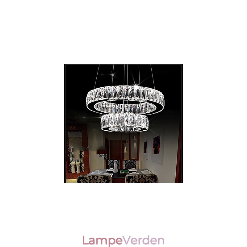 Krystal lysekrone lys moderne belysning To ringe D2040 K9 store krystal loftslamper til hjemmet