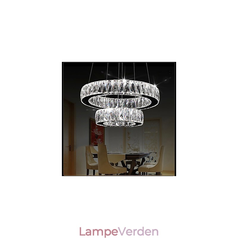 Krystal lysekrone lys moderne belysning To ringe D2040 K9 store krystal loftslamper til hjemmet