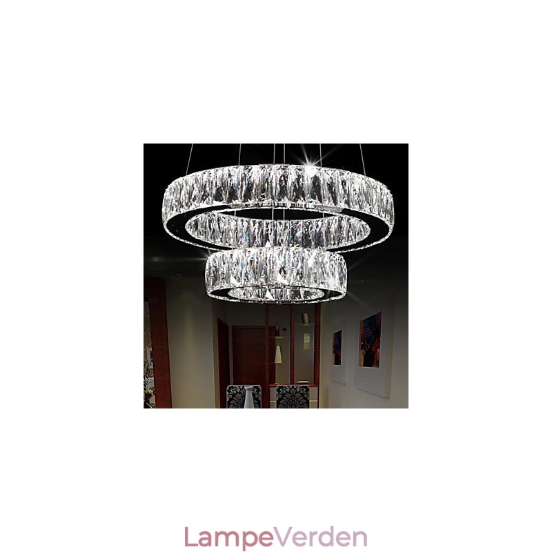 Krystal lysekrone lys moderne belysning To ringe D2040 K9 store krystal loftslamper til hjemmet