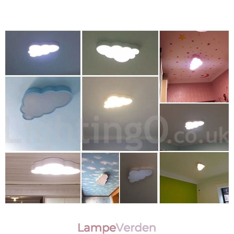 Ultratynde skyer Dæmpbar moderne moderne nordisk stil indbygningsloftslamper med akrylskærm med fjernbetjening kan også bruges som væglampe