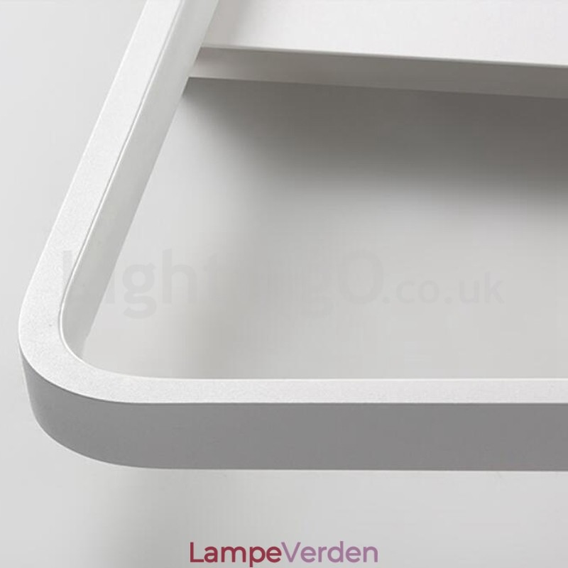 Moderne minimalistisk ultratynde 5 cm firkantede aluminiumslamper til indbygning i loftet