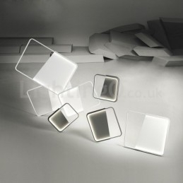 Moderne minimalistisk ultratynde 5 cm firkantede aluminiumslamper til indbygning i loftet