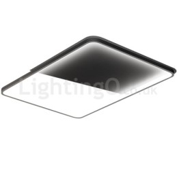 Moderne Minimalistisk Ultra tynde 5 cm aluminium rektangel Flush Mount Loftslamper