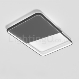 Moderne Minimalistisk Ultra tynde 5 cm aluminium rektangel Flush Mount Loftslamper