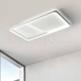 Moderne Minimalistisk Ultra tynde 5 cm aluminium rektangel Flush Mount Loftslamper