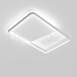 Moderne Minimalistisk Ultra tynde 5 cm aluminium rektangel Flush Mount Loftslamper