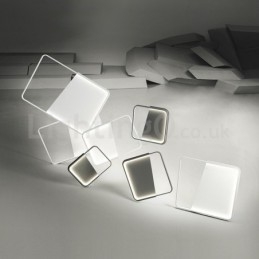 Moderne Minimalistisk Ultra tynde 5 cm aluminium rektangel Flush Mount Loftslamper