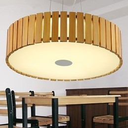 Lysekrone Mini Style Lanterne Træ Bambus