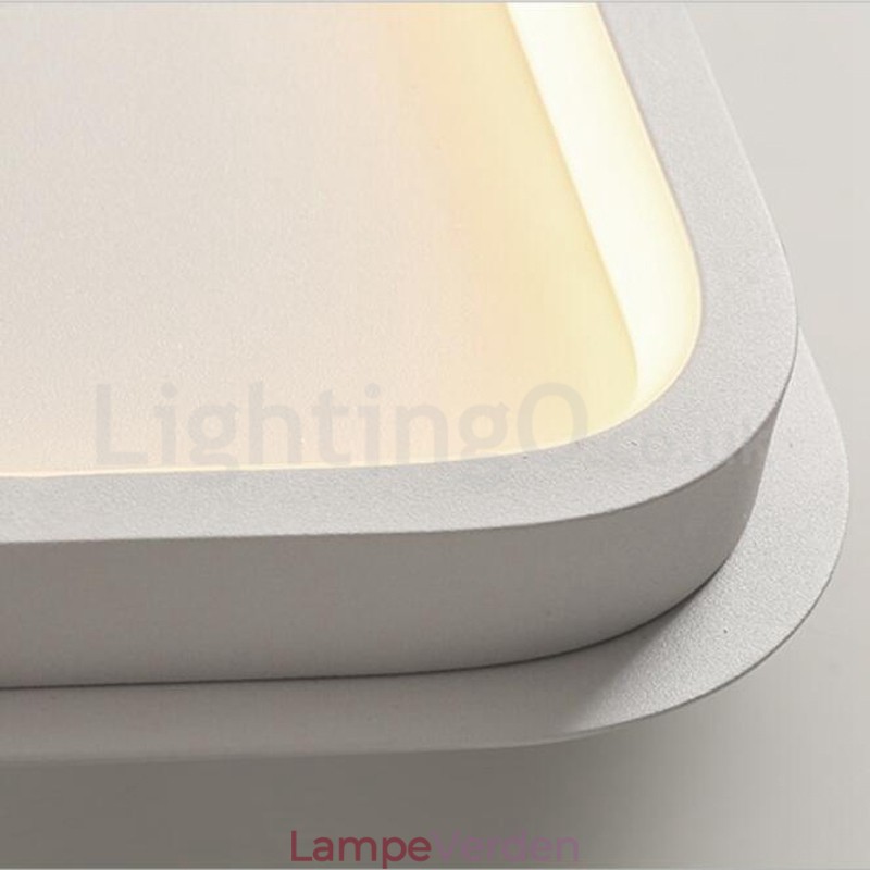 Moderne Minimalistisk Ultra tynde 5 cm aluminium rektangel Flush Mount Loftslamper