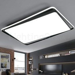 Moderne mode sort hvid rektangel Flush Mount loftslampe