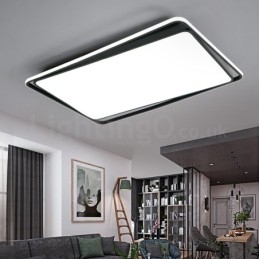 Moderne mode sort hvid rektangel Flush Mount loftslampe