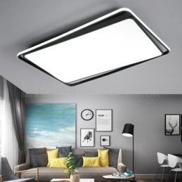 Moderne mode sort hvid rektangel Flush Mount loftslampe