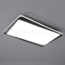 Moderne mode sort hvid rektangel Flush Mount loftslampe