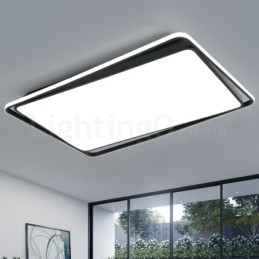 Moderne mode sort hvid rektangel Flush Mount loftslampe