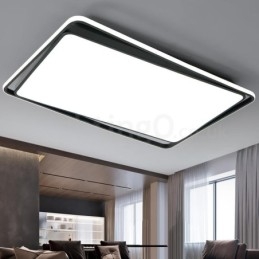 Moderne mode sort hvid rektangel Flush Mount loftslampe