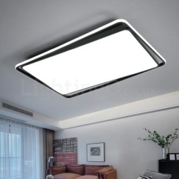 Moderne mode sort hvid rektangel Flush Mount loftslampe