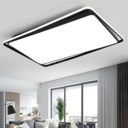 Moderne mode sort hvid rektangel Flush Mount loftslampe