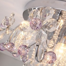 Luksus rund krystal flush-mount loftslamper