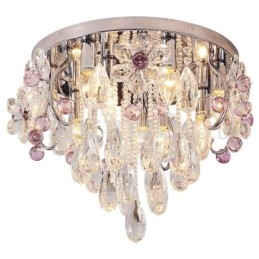 Luksus rund krystal flush-mount loftslamper