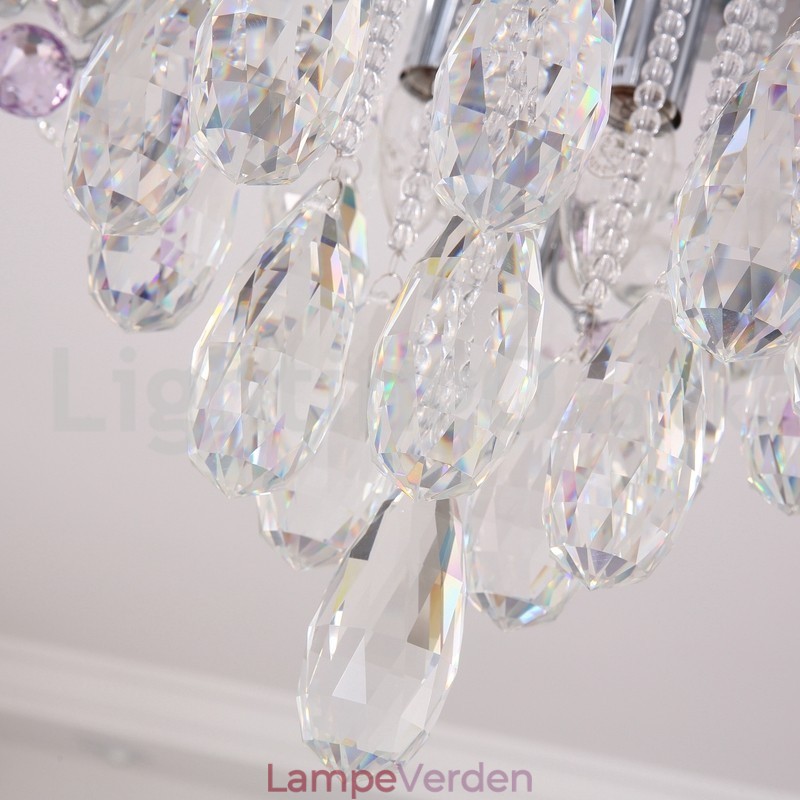 Luksus rund krystal flush-mount loftslamper