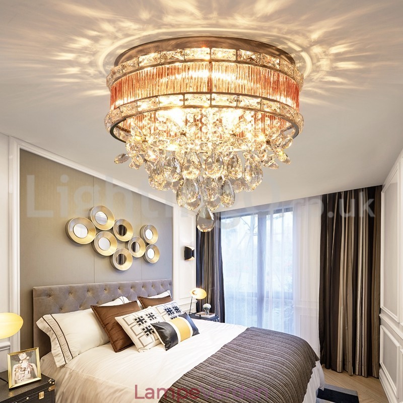 Dette år Modern Fashion Crystal Flush Mount Loftslamper