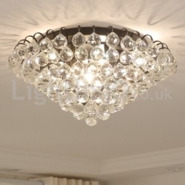 Moderne 30 CM 55 CM runde krystal Flush Mount Loftslamper