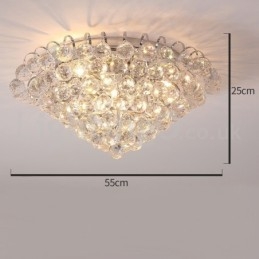 Moderne 30 CM 55 CM runde krystal Flush Mount Loftslamper