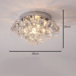 Moderne 30 CM 55 CM runde krystal Flush Mount Loftslamper