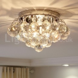 Moderne 30 CM 55 CM runde krystal Flush Mount Loftslamper