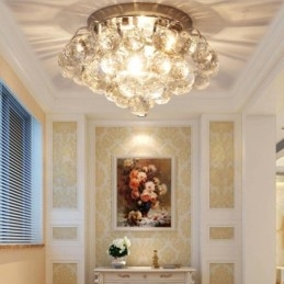 Moderne 30 CM 55 CM runde krystal Flush Mount Loftslamper