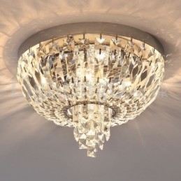 Moderne udsøgte runde flush Mount Crystal Ceiling Lights