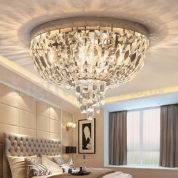 Moderne udsøgte runde flush Mount Crystal Ceiling Lights