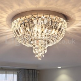 Moderne udsøgte runde flush Mount Crystal Ceiling Lights