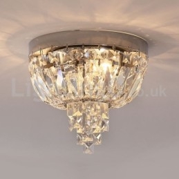 Moderne udsøgte runde flush Mount Crystal Ceiling Lights