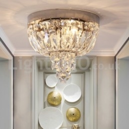 Moderne udsøgte runde flush Mount Crystal Ceiling Lights
