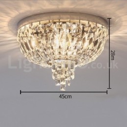 Moderne udsøgte runde flush Mount Crystal Ceiling Lights