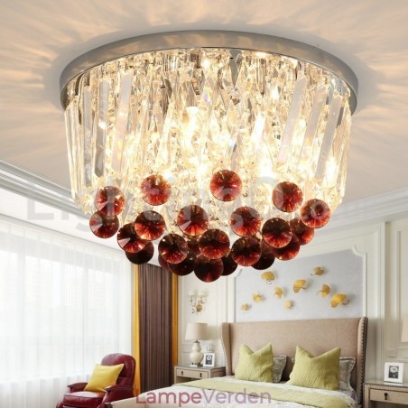 Moderne runde, flush Mount Crystal Ceiling Lights Moderne runde, flush Mount Crystal Ceiling Lights