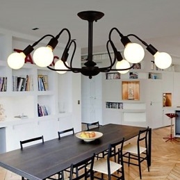 Loft American Vintage Loftslampe Mode Lys Lys Jern Loftslampe