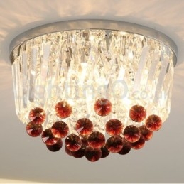 Moderne runde, flush Mount Crystal Ceiling Lights