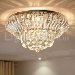 Moderne moderne 38CM 57CM Runde Flush Mount Crystal Ceiling Lights