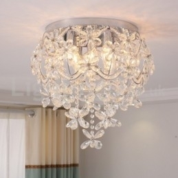 Moderne mode 48 cm runde, indbyggede krystalloftslys