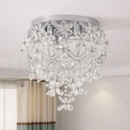 Moderne mode 48 cm runde, indbyggede krystalloftslys