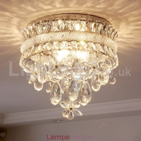 Billige Moderne 40CM Runde Flush Mount Crystal Loftslamper Billige Moderne 40CM Runde Flush Mount Crystal Loftslamper