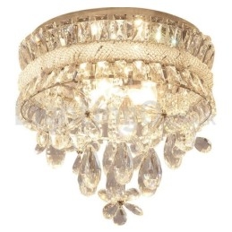 Billige Moderne 40CM Runde Flush Mount Crystal Loftslamper