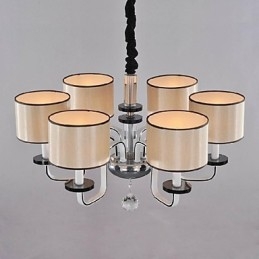 Moderne moderne krystal krom metal lysekrone