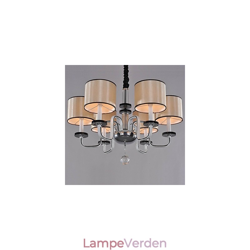 Moderne moderne krystal krom metal lysekrone