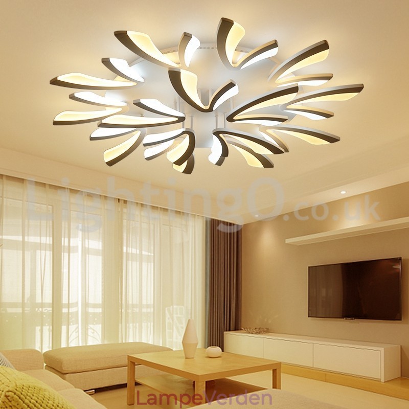 Personality 15 Lights Elegant Modern Flush Mount Loftslamper