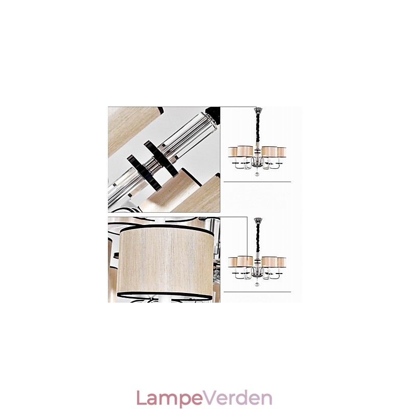 Moderne moderne krystal krom metal lysekrone